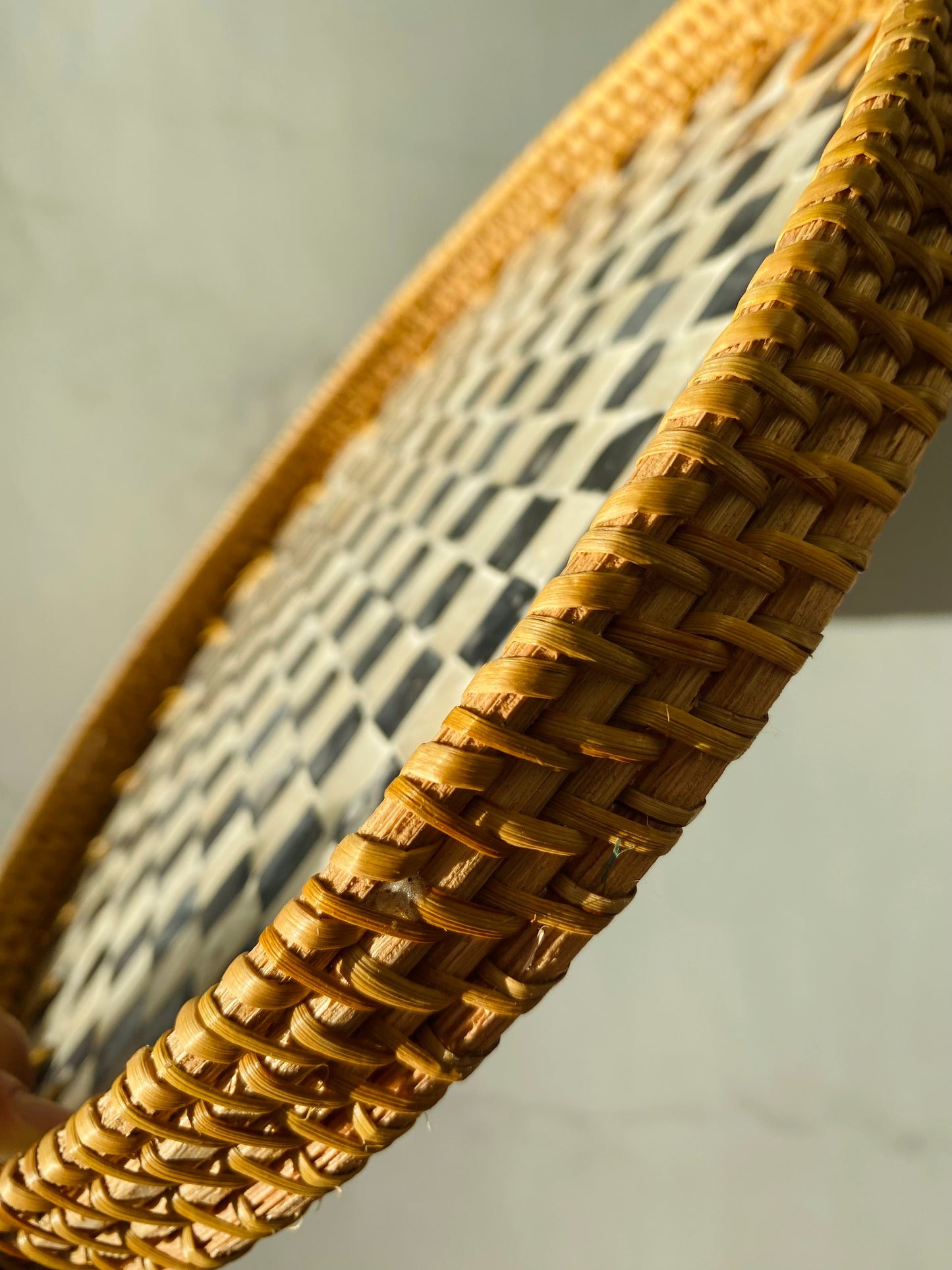 Handwoven Rattan Serving Tray