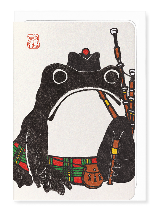 SCOTTISH FROG: Japanese Greeting Card