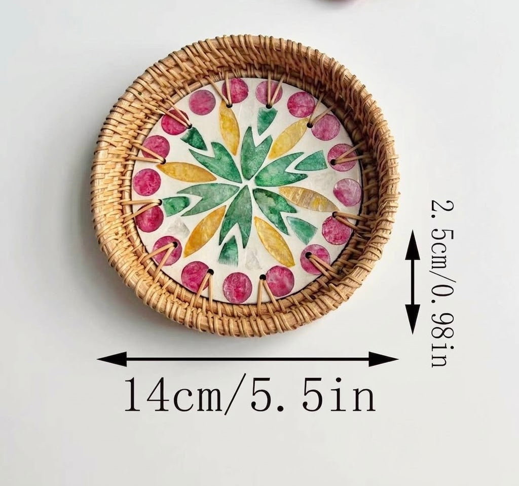 Hand-woven Rattan Trays-Round(3 sizes)