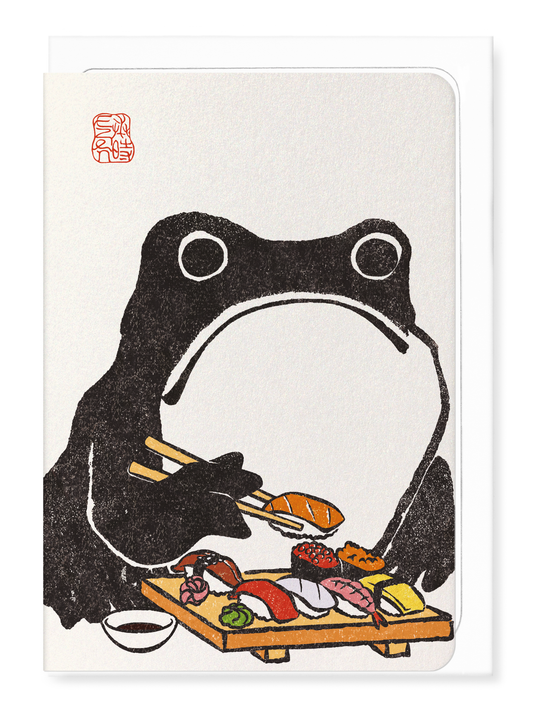 SUSHI FROG: Japanese Greeting Card