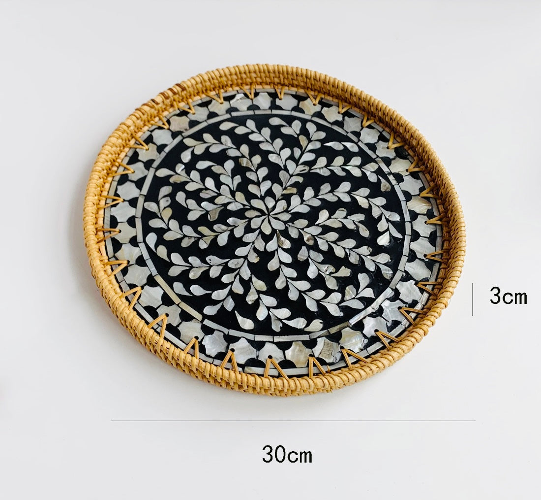 Handwoven Rattan Serving Tray