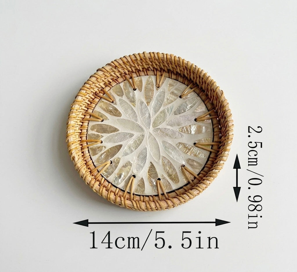 Hand-woven Rattan Trays-Round(3 sizes)