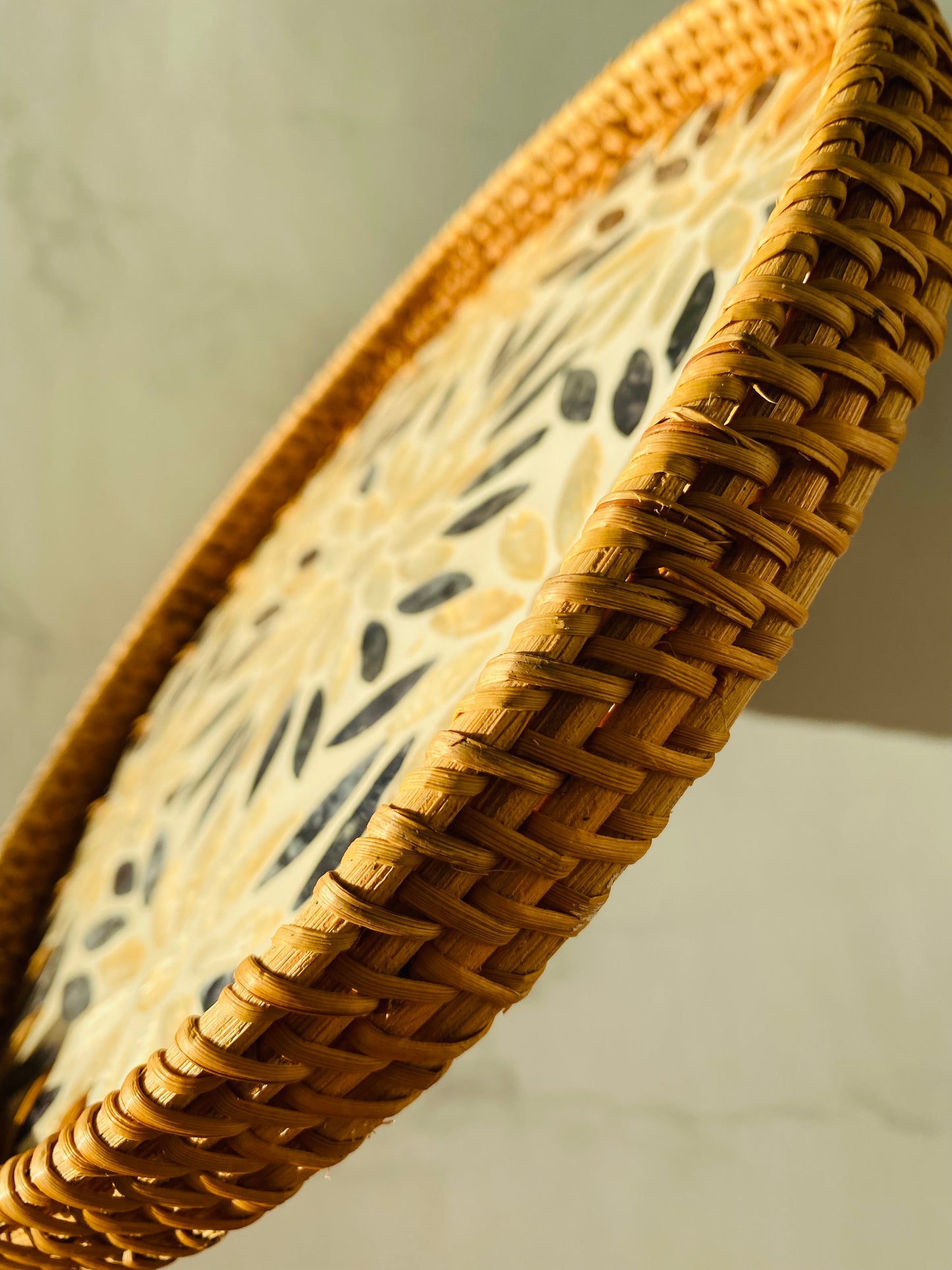 Handwoven Rattan Serving Tray