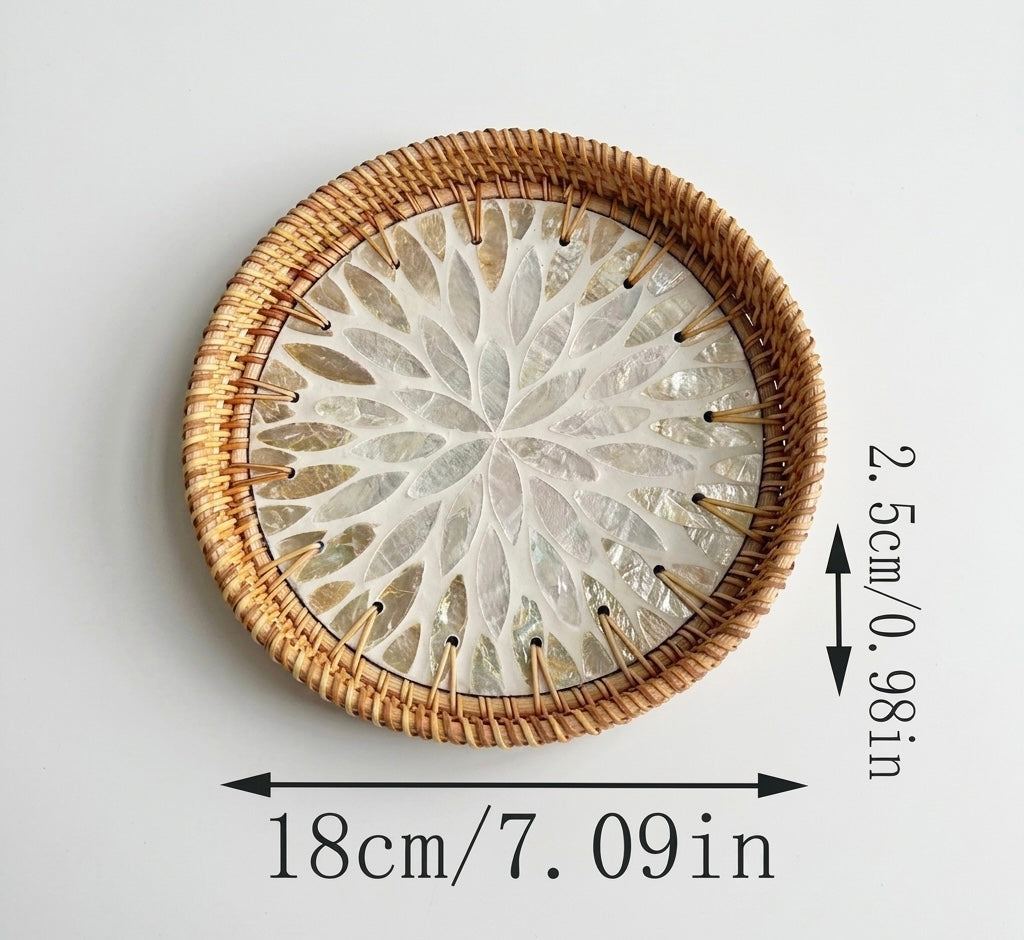 Hand-woven Rattan Trays-Round(3 sizes)