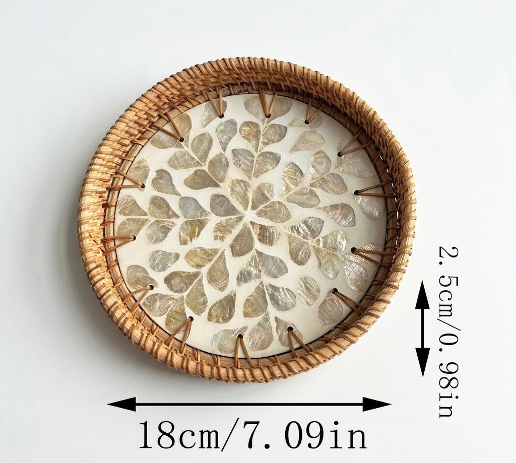 Hand-woven Rattan Trays-Round(3 sizes)