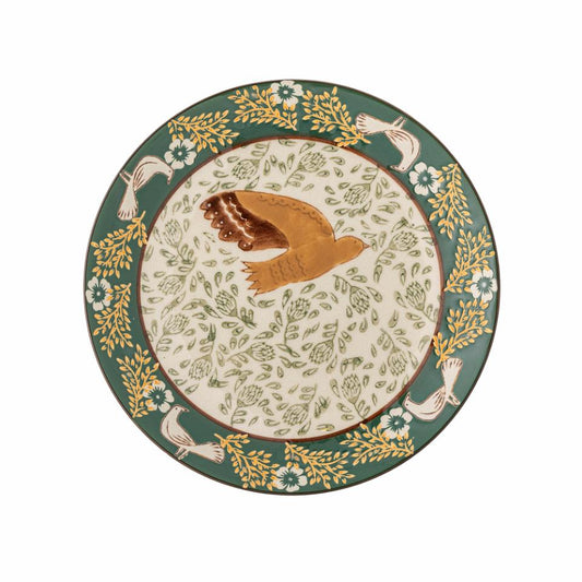 Hezha Plate, Green, Stoneware