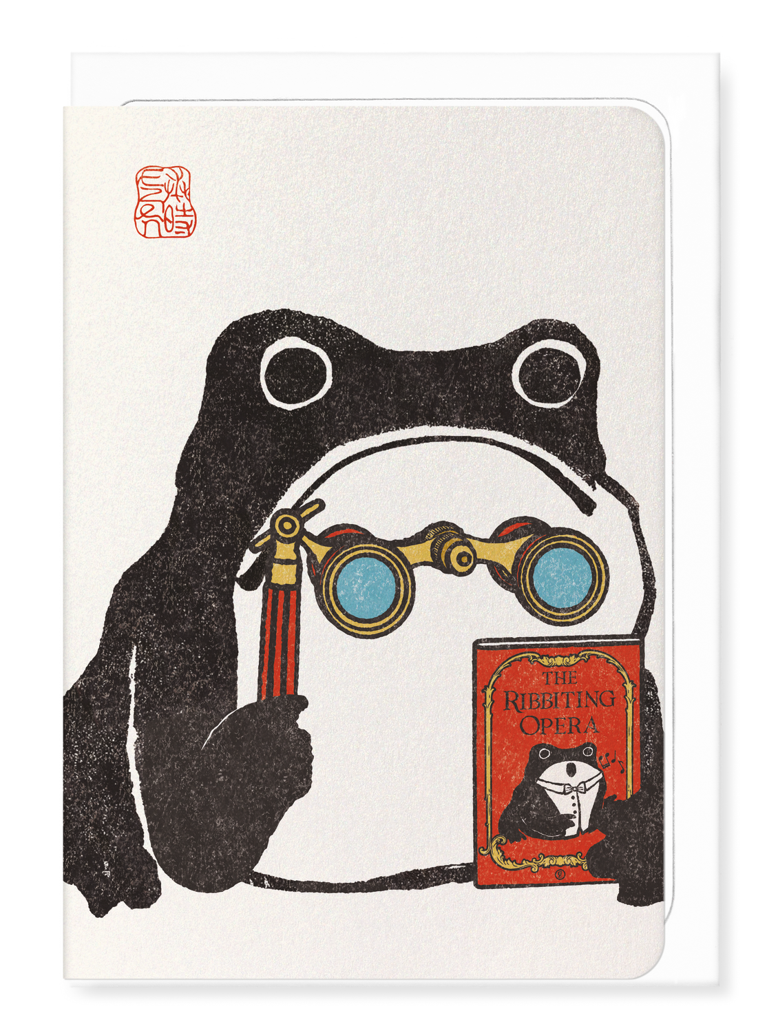 RIBBITING OPERA EZEN FROG: Greeting Card
