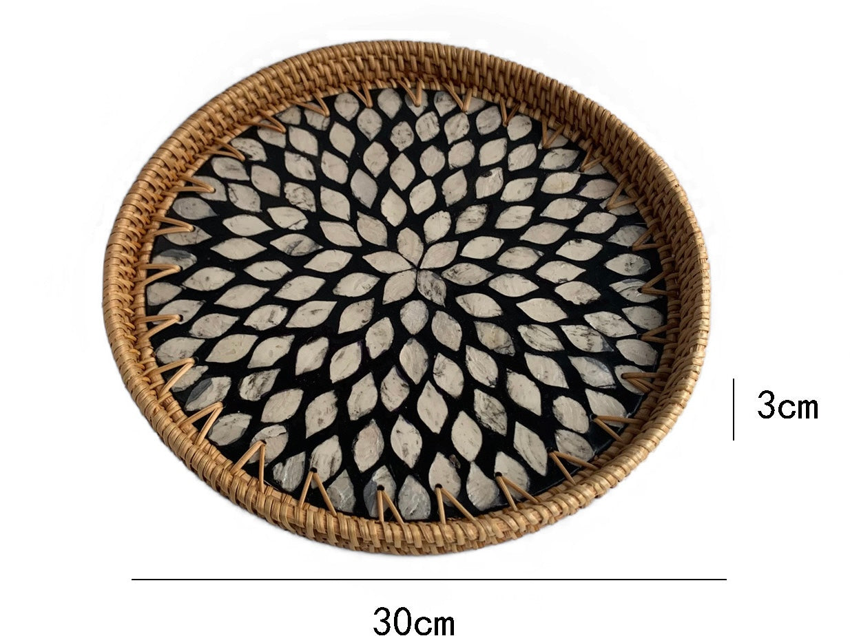 Handwoven Rattan Serving Tray