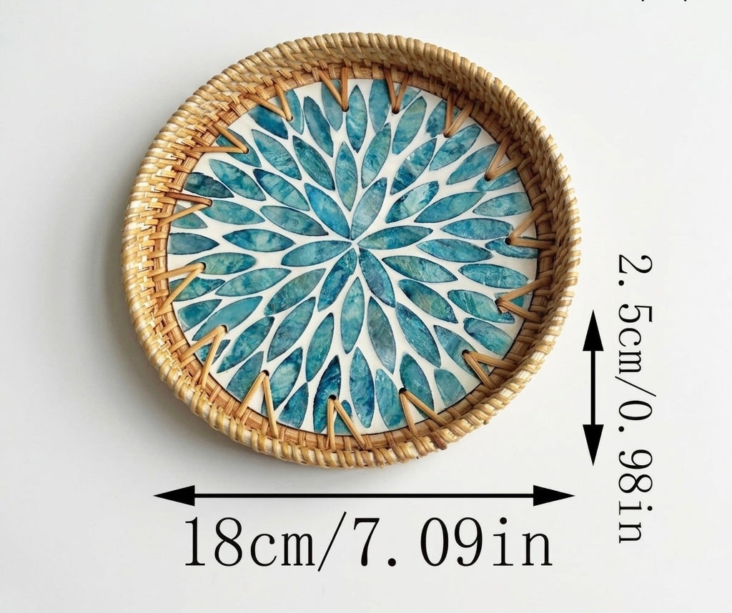 Hand-woven Rattan Trays-Round(3 sizes)
