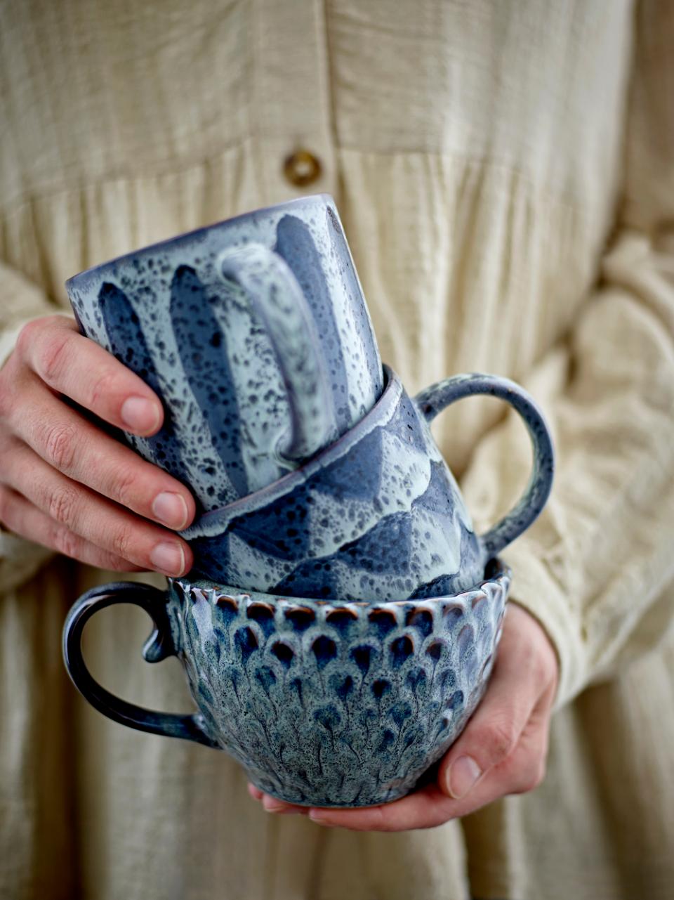 Ramie Mug, Grey, Stoneware