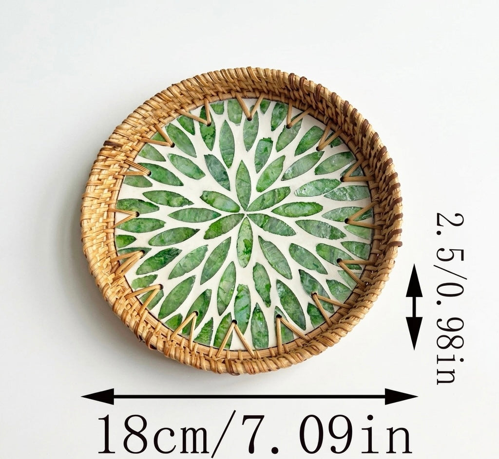 Hand-woven Rattan Trays-Round(3 sizes)