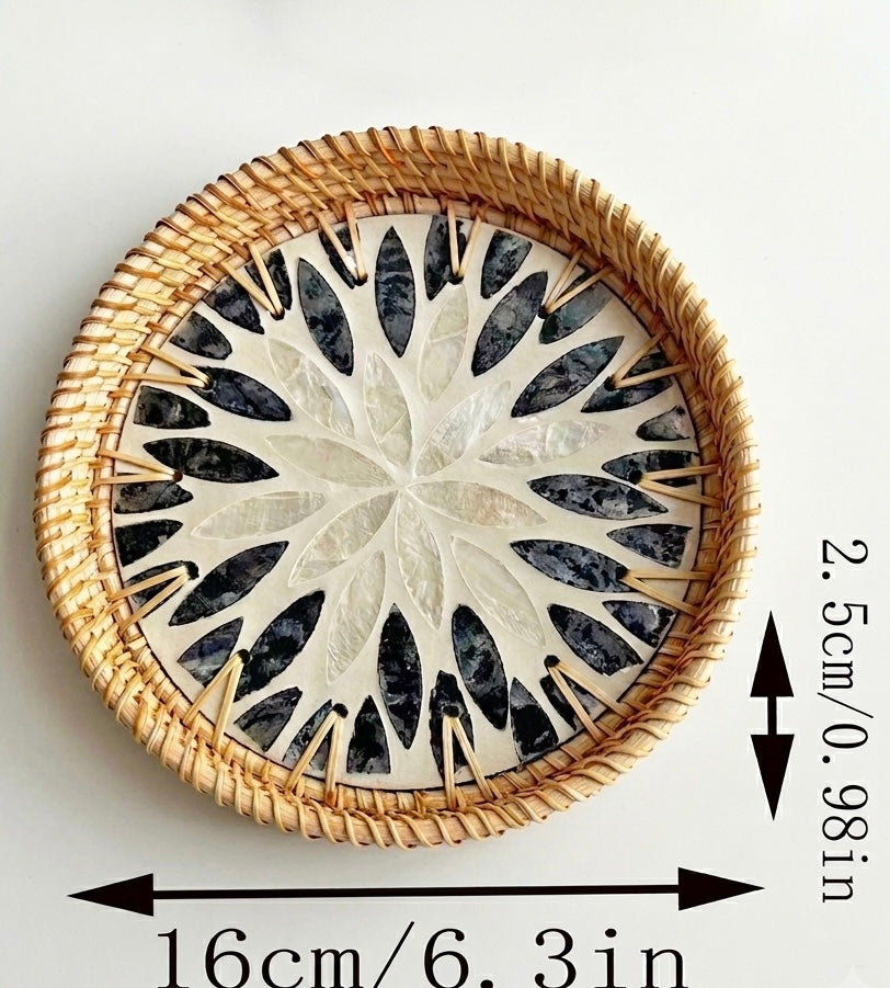 Hand-woven Rattan Trays-Round(3 sizes)