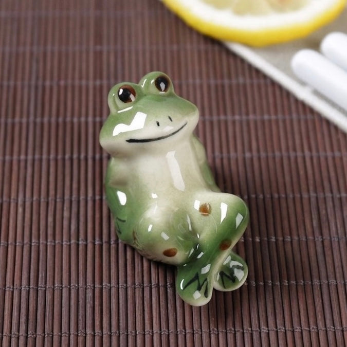 Ceramic Frog Chopstick Rest & Cutlery Holder