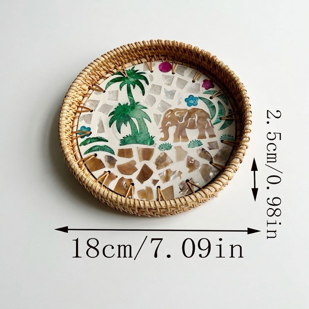 Hand-woven Rattan Trays-Round(3 sizes)