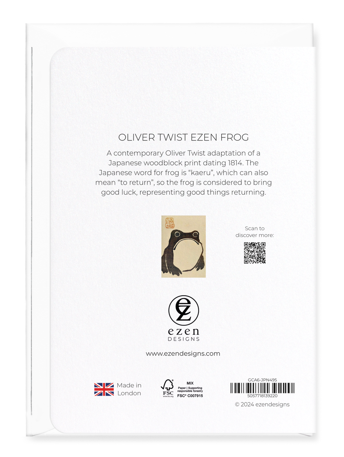 OLIVER TWIST EZEN FROG: Japanese Greeting Card