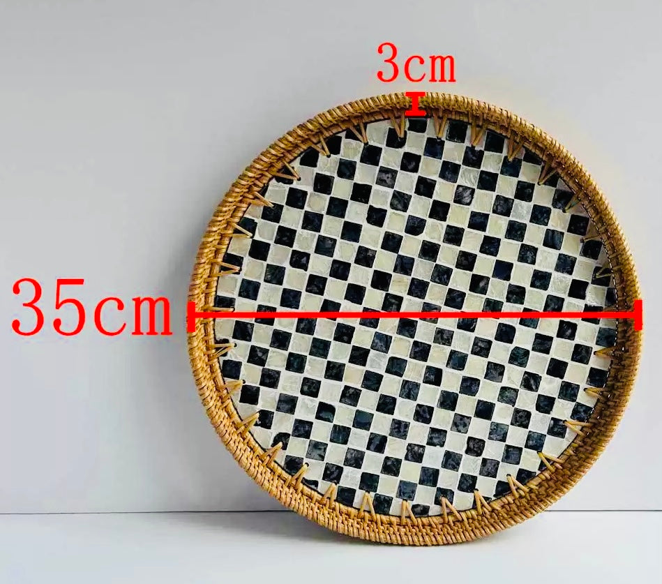 Handwoven Rattan Serving Tray