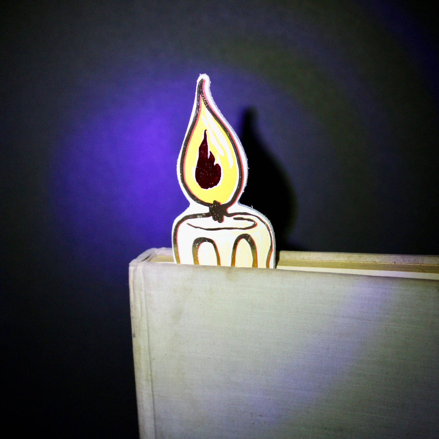 Candle Leather Bookmark