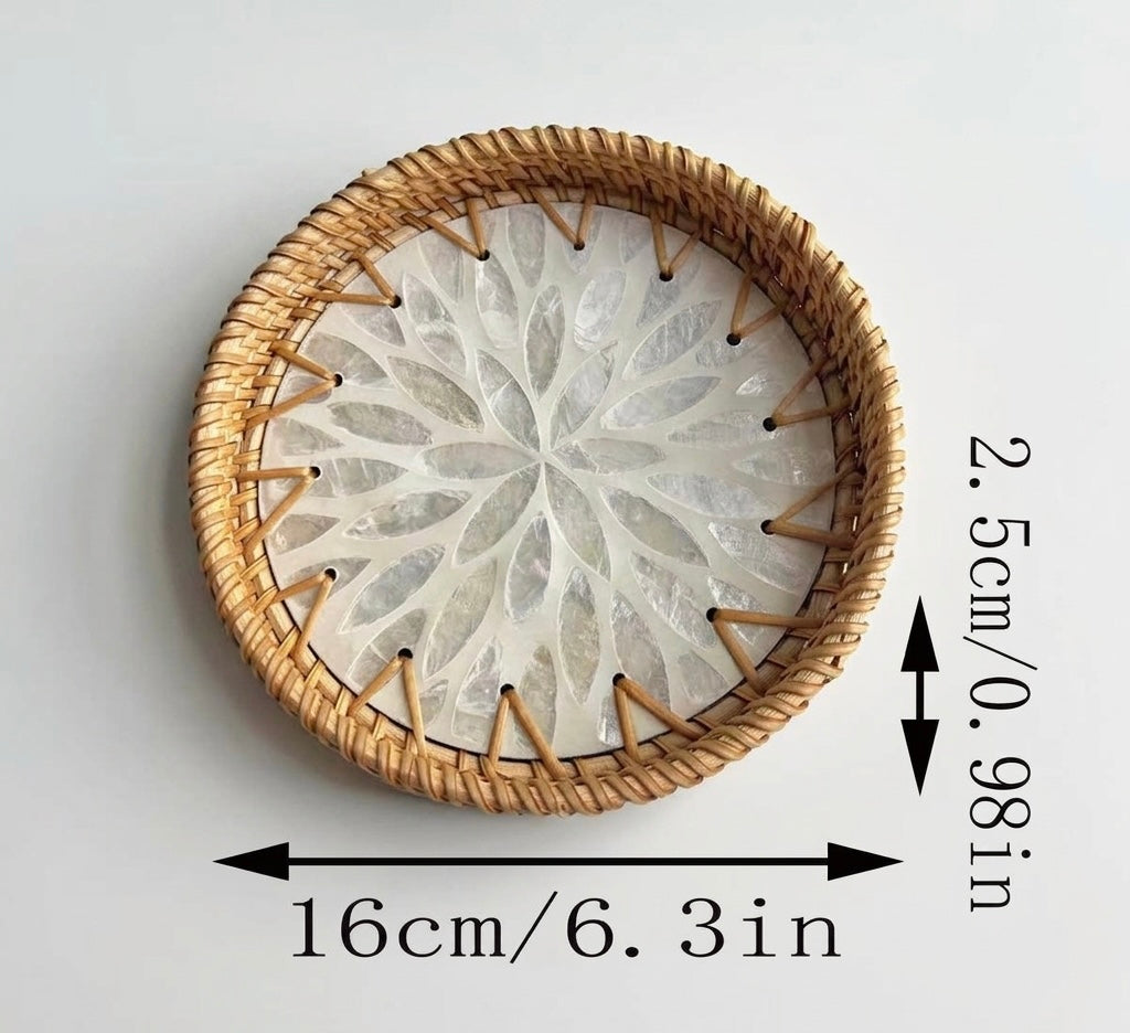 Hand-woven Rattan Trays-Round(3 sizes)