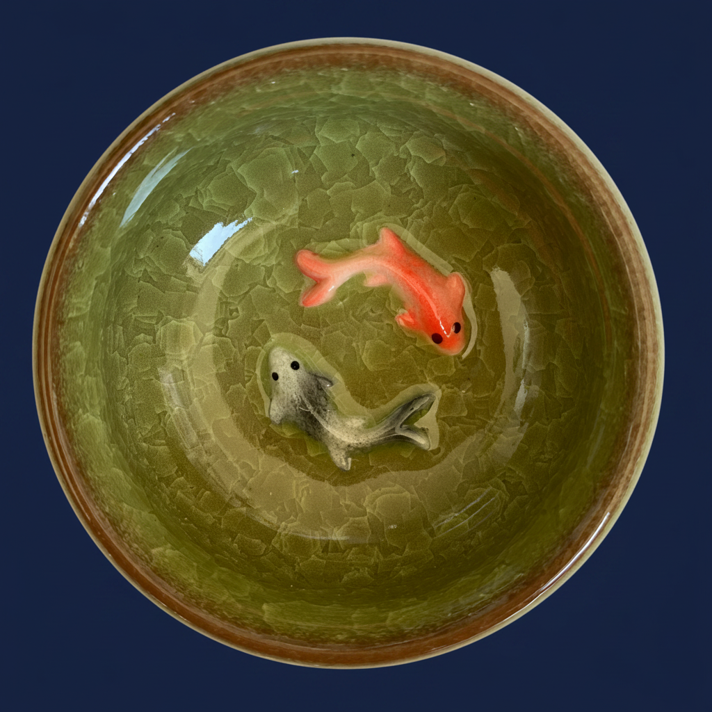 Handcrafted Koi Fish Bowl