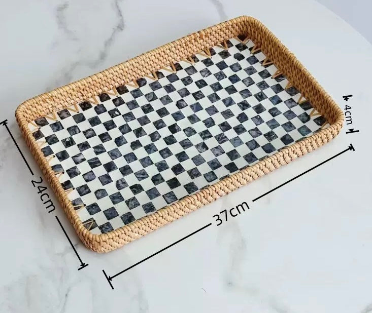 Handwoven Rattan Serving Tray