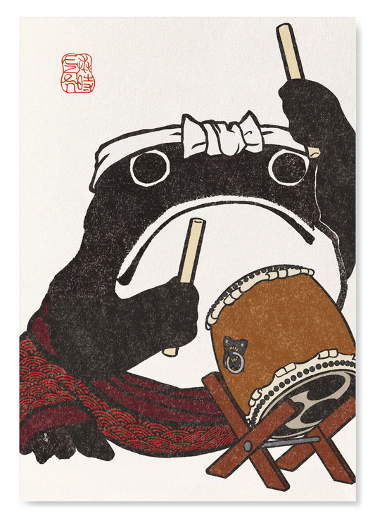 TAIKO DRUMMER EZEN FROG: Art Print