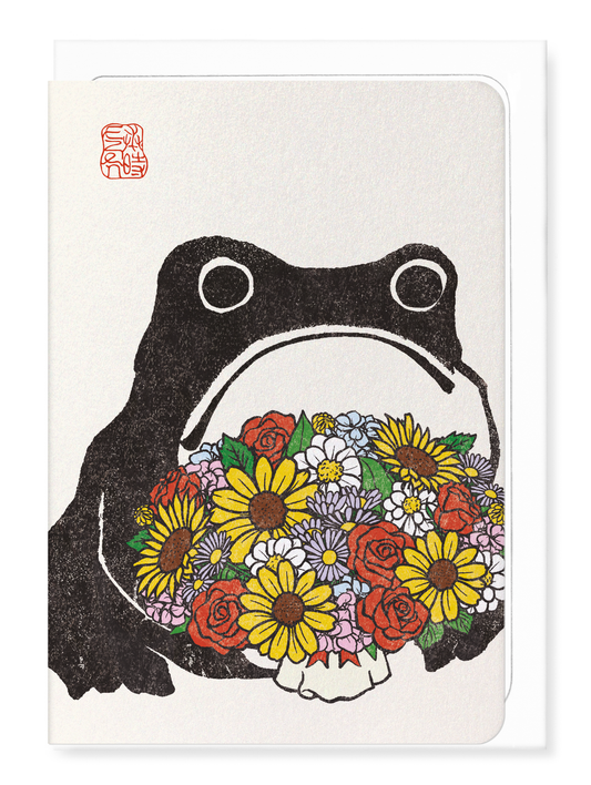 BOUQUET OF FLOWERS EZEN FROG: Greeting Card