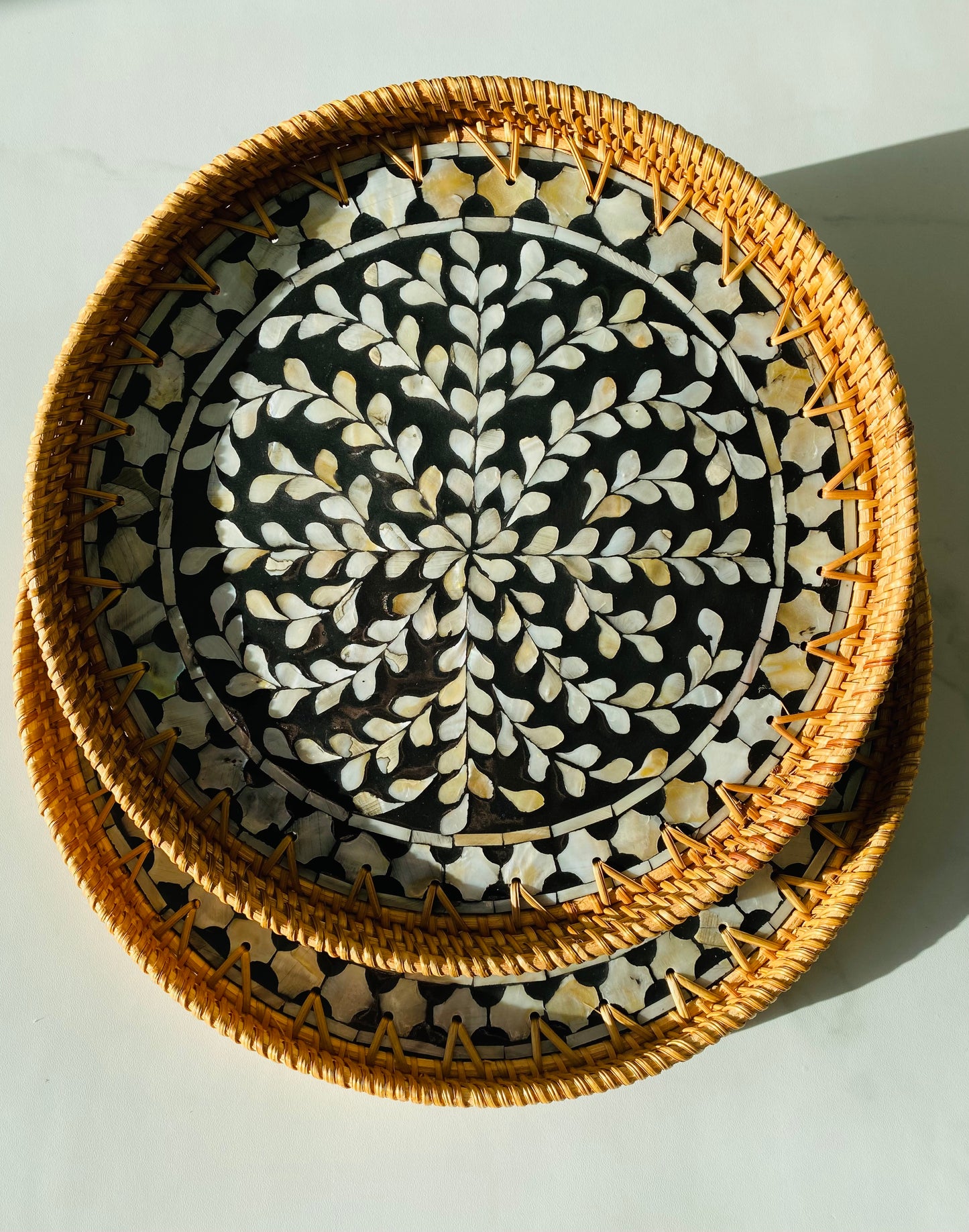 Handwoven Rattan Serving Tray