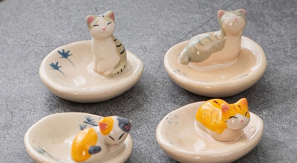 Cat Incense Cone/ Ring Holder