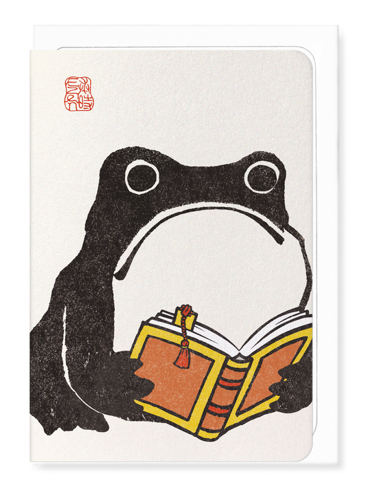 BOOK READING EZEN FROG: Greeting Card