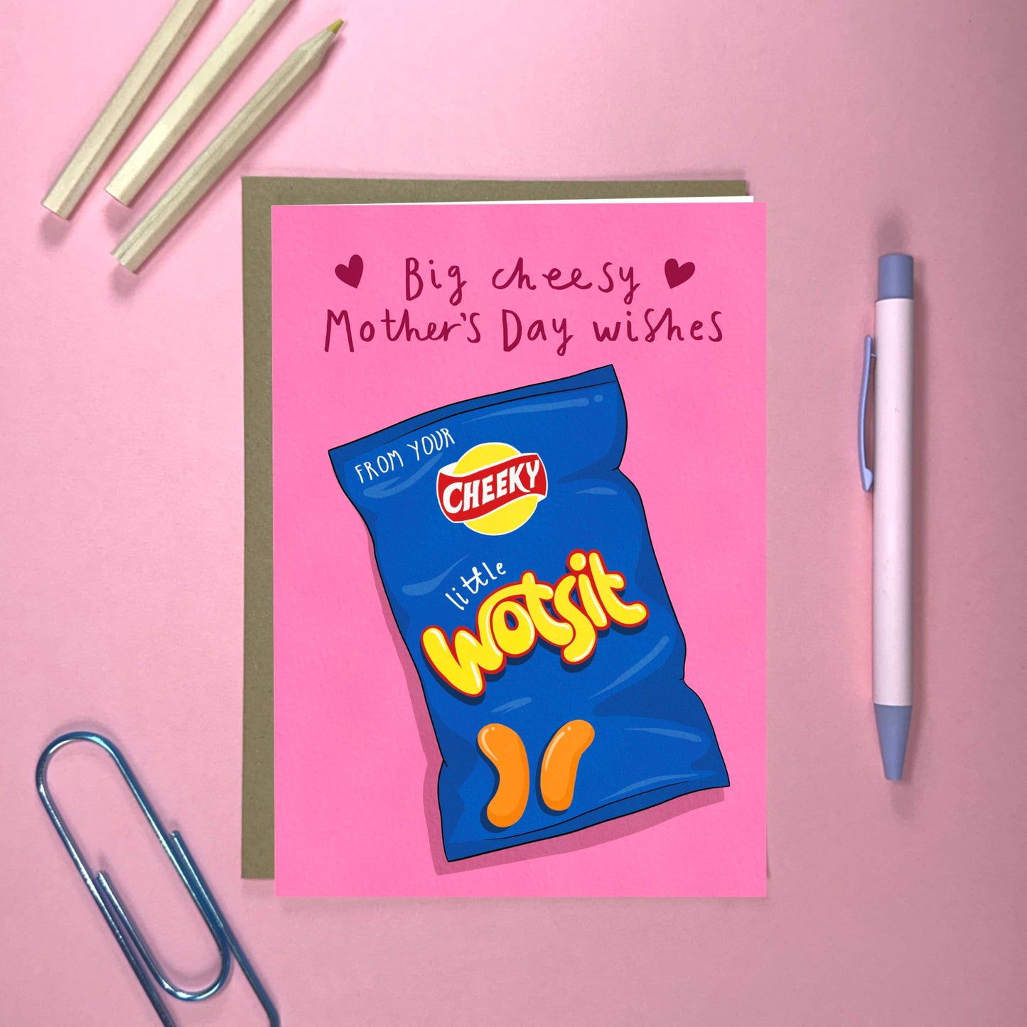 Funny Mother’s Day Card - Cheeky Little Wotsit Cheesy Wishes