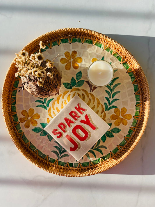 Handwoven Rattan Serving Tray