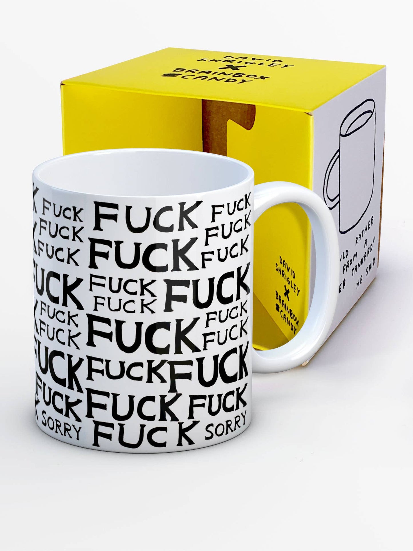 David Shrigley Funny Mug - Fuck Fuck Sorry