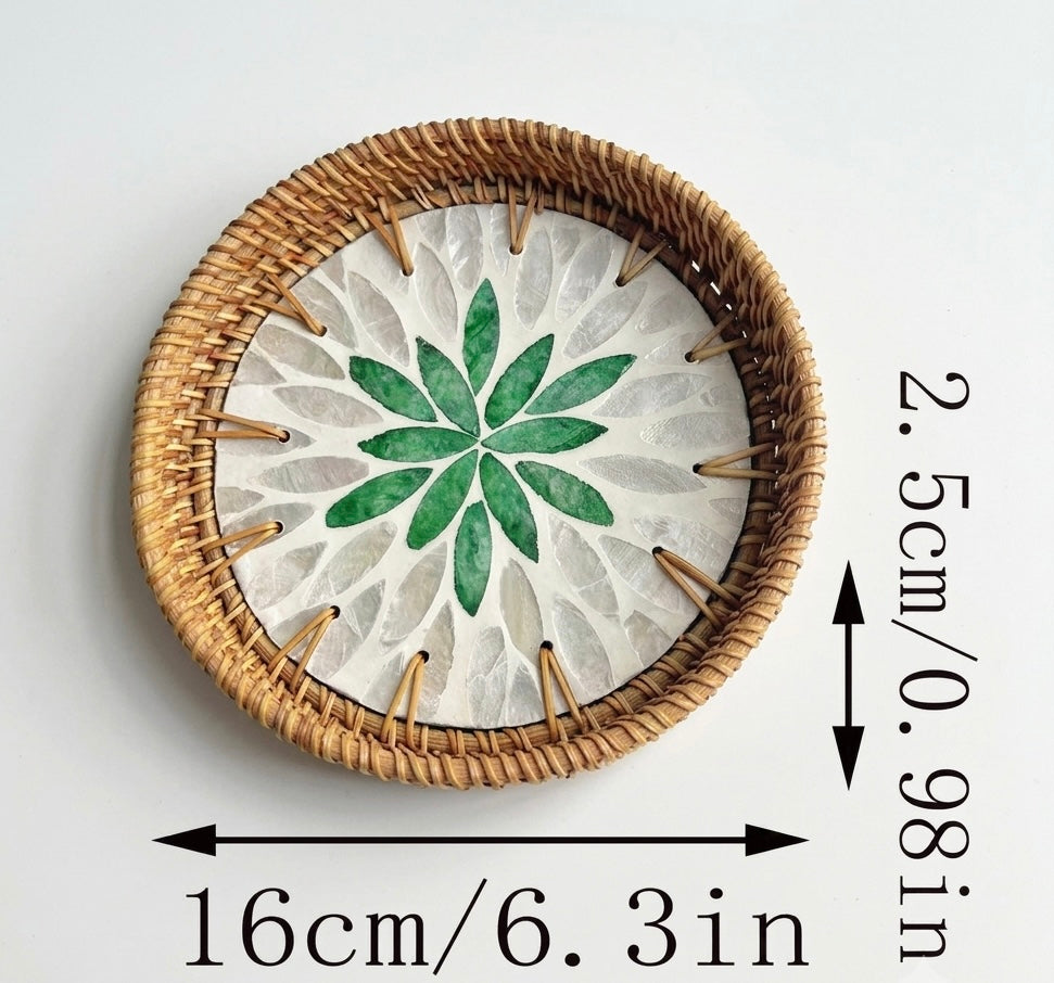 Hand-woven Rattan Trays-Round(3 sizes)
