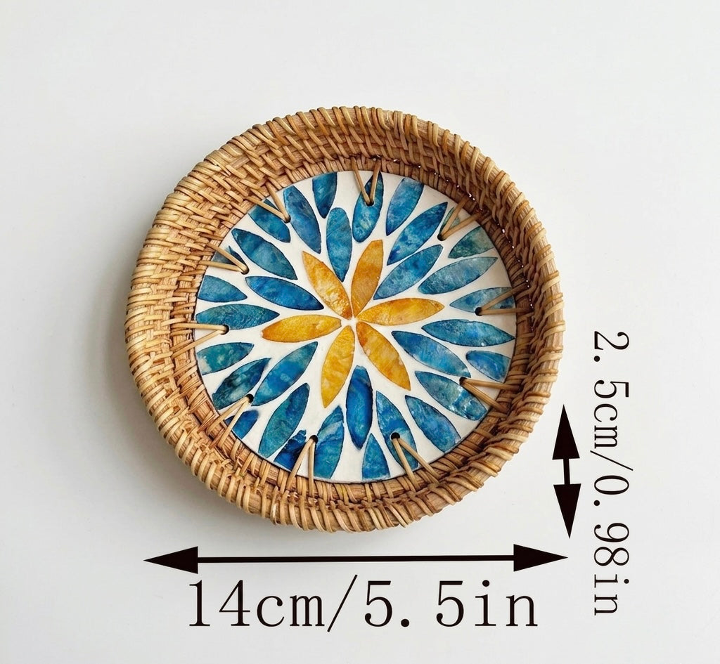 Hand-woven Rattan Trays-Round(3 sizes)