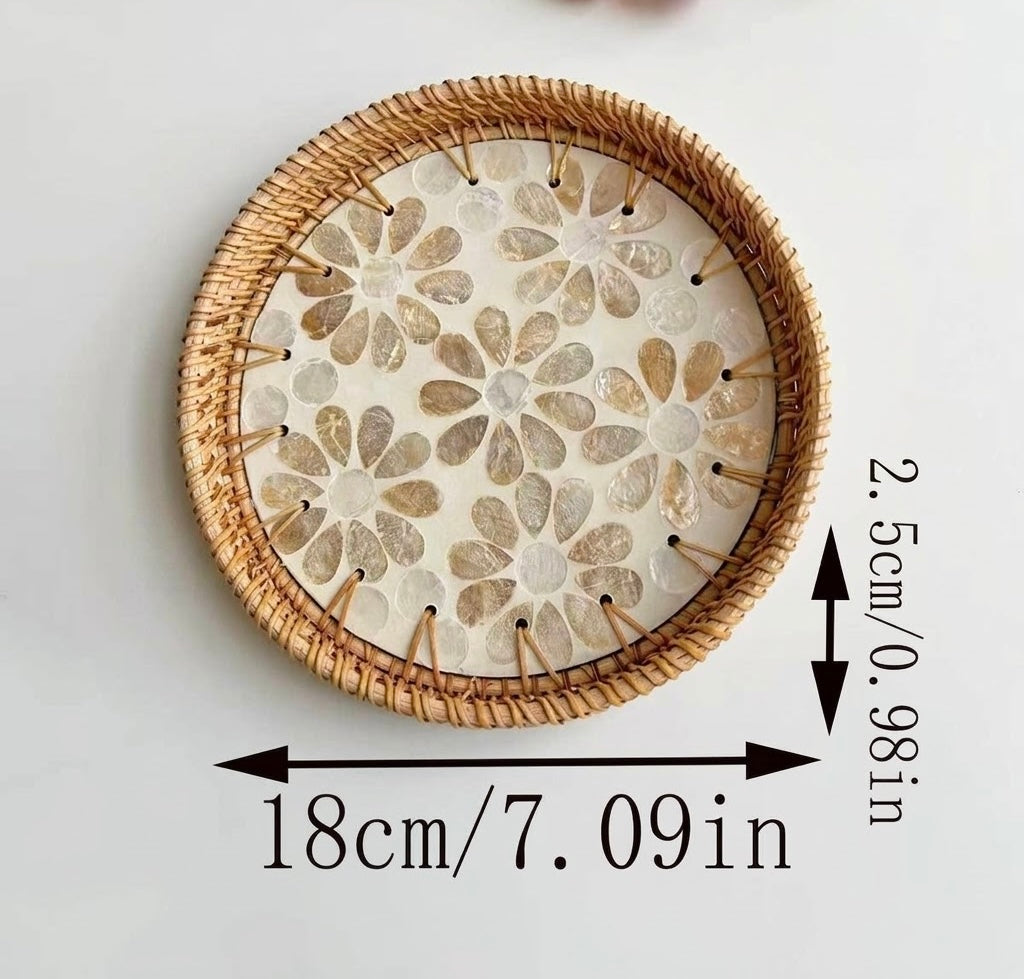 Hand-woven Rattan Trays-Round(3 sizes)
