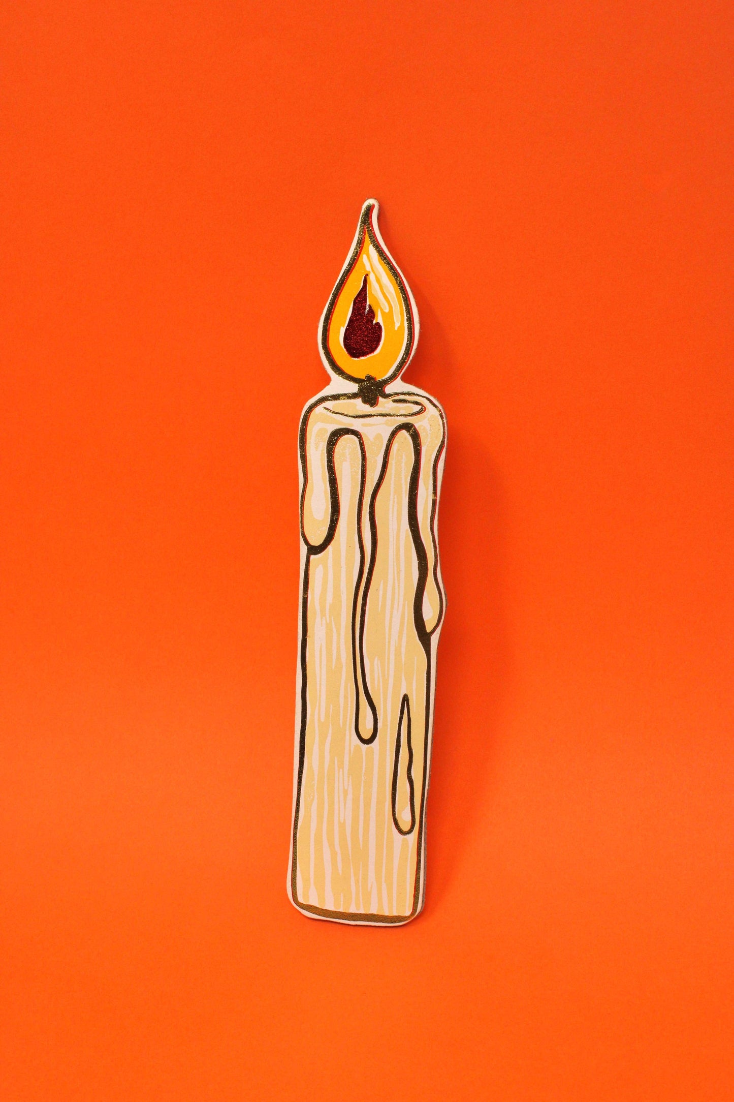 Candle Leather Bookmark