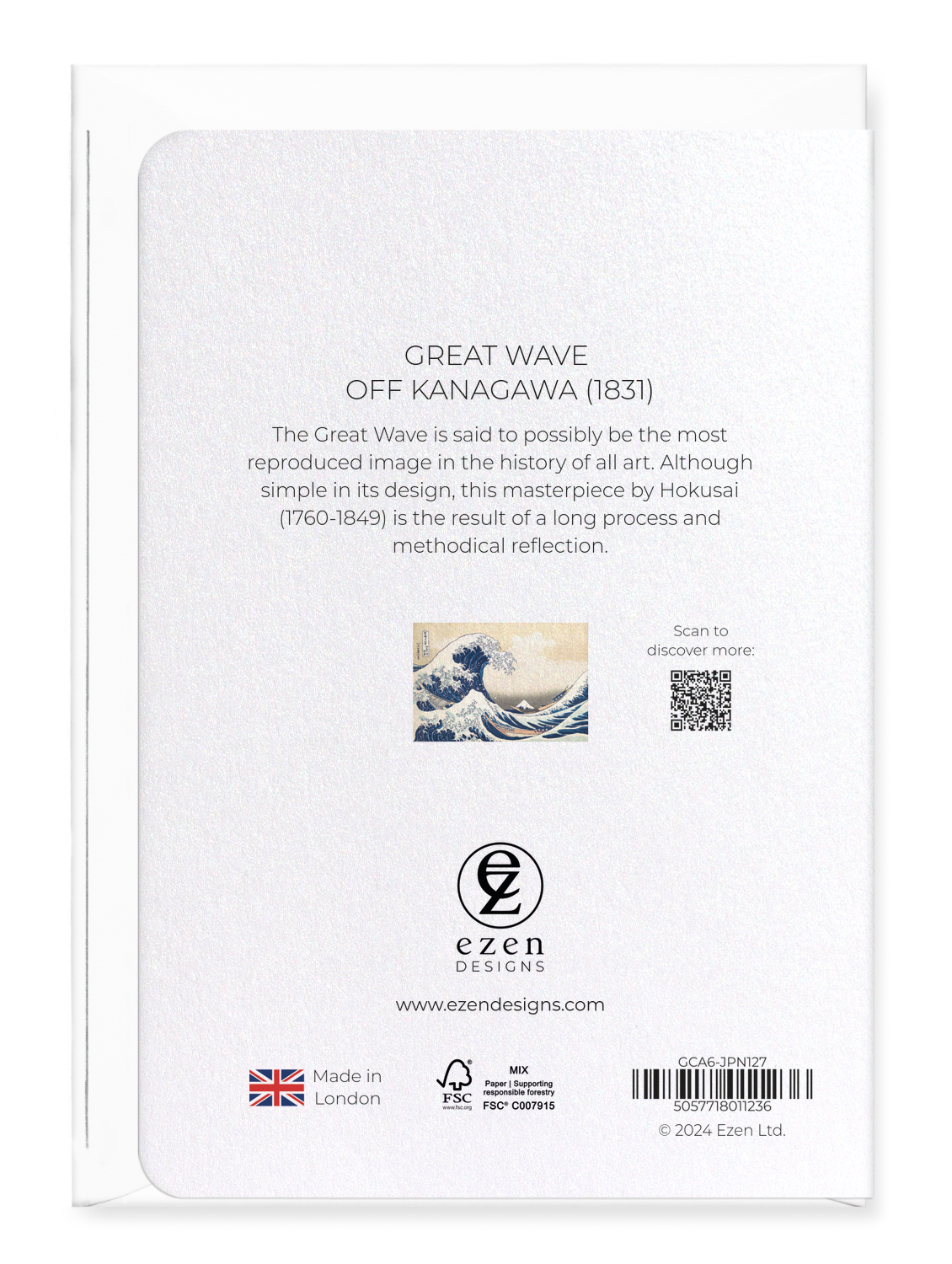 GREAT WAVE OFF KANAGAWA (1831): Japanese Greeting Card