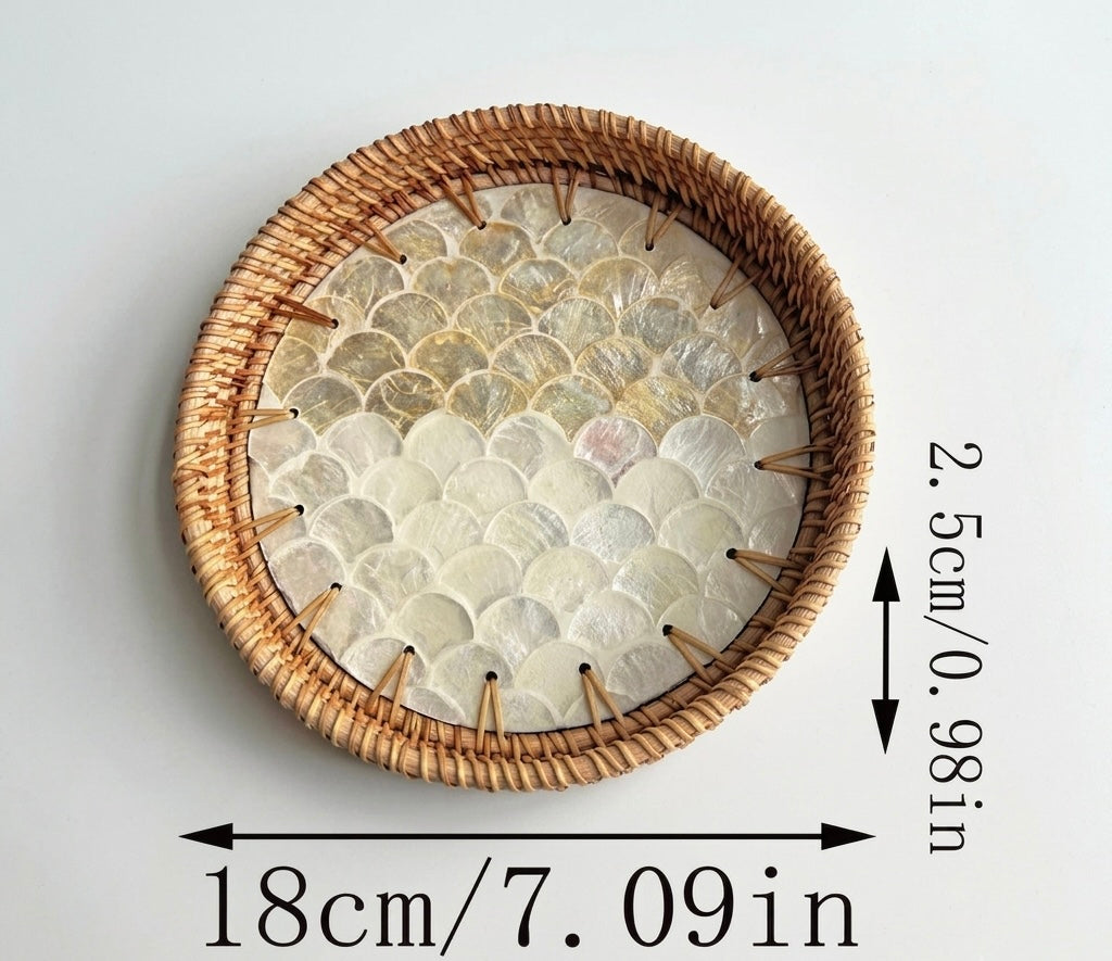 Hand-woven Rattan Trays-Round(3 sizes)