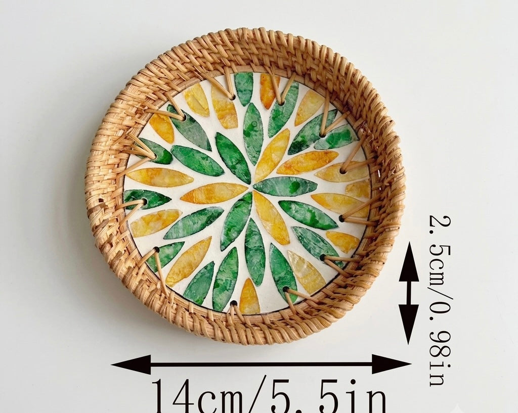 Hand-woven Rattan Trays-Round(3 sizes)