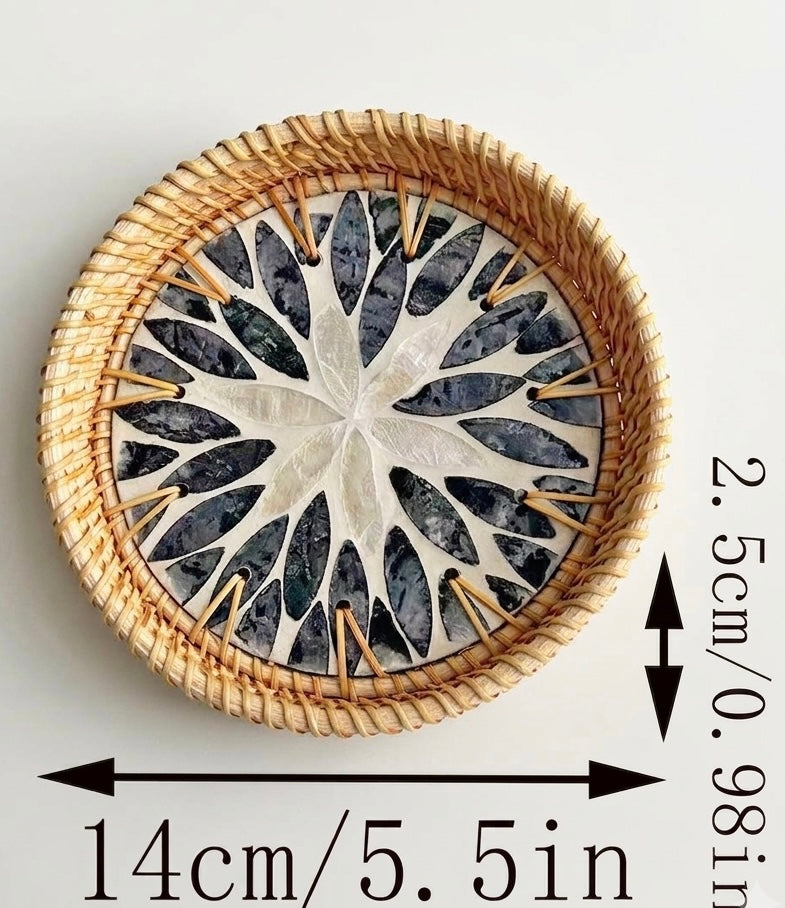 Hand-woven Rattan Trays-Round(3 sizes)
