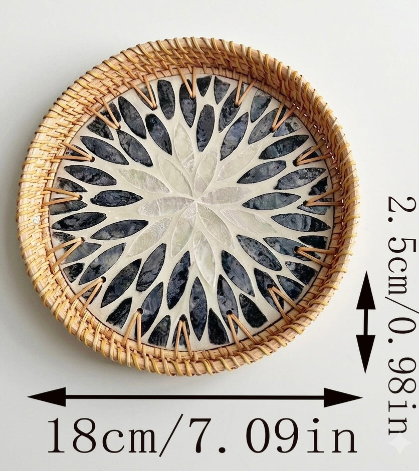 Hand-woven Rattan Trays-Round(3 sizes)