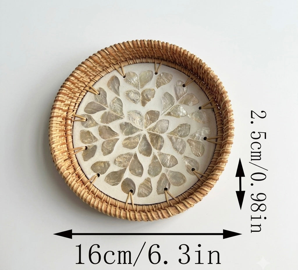 Hand-woven Rattan Trays-Round(3 sizes)
