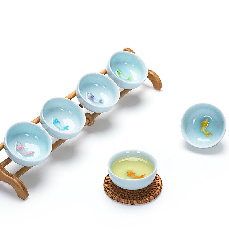 Fish Tea Cups-blue