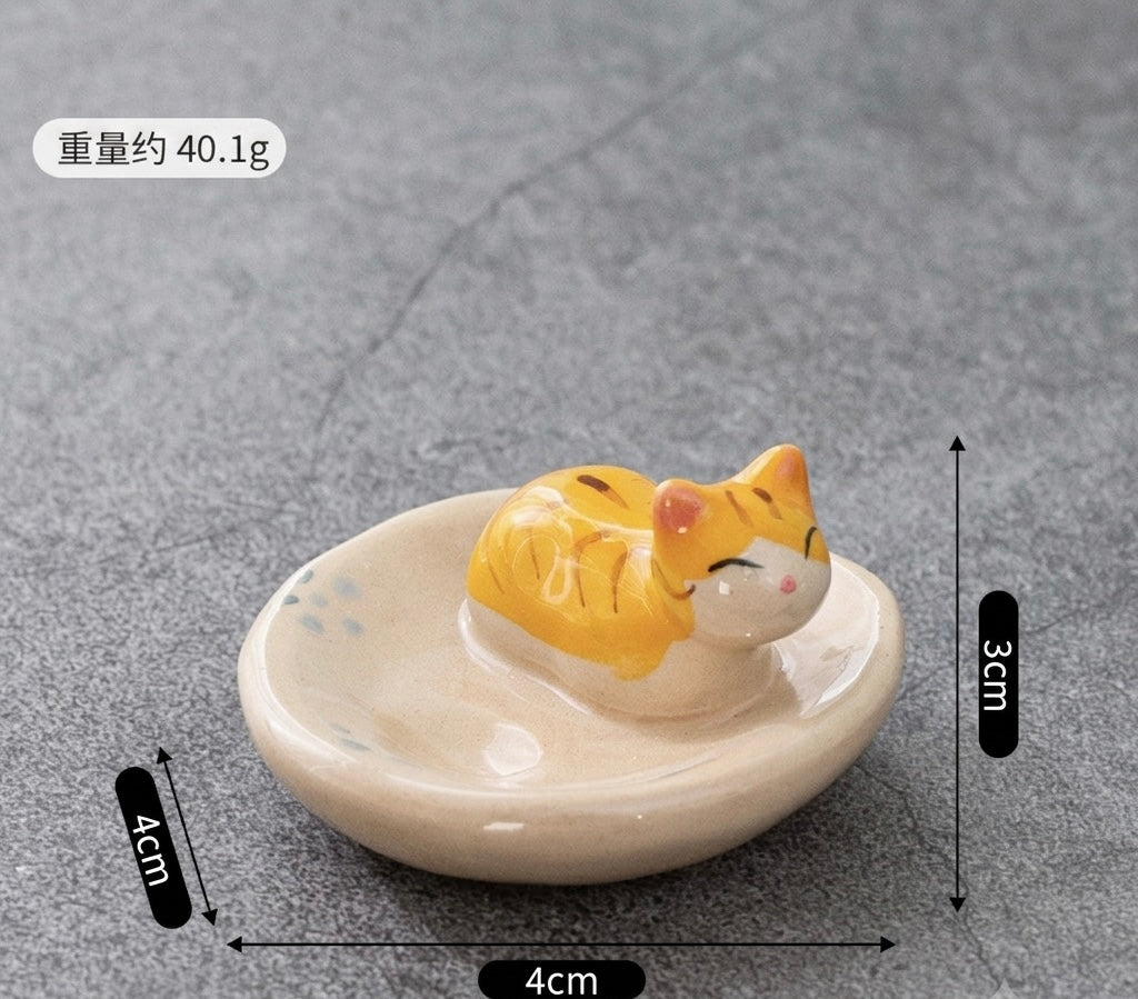 Cat Incense Cone/ Ring Holder