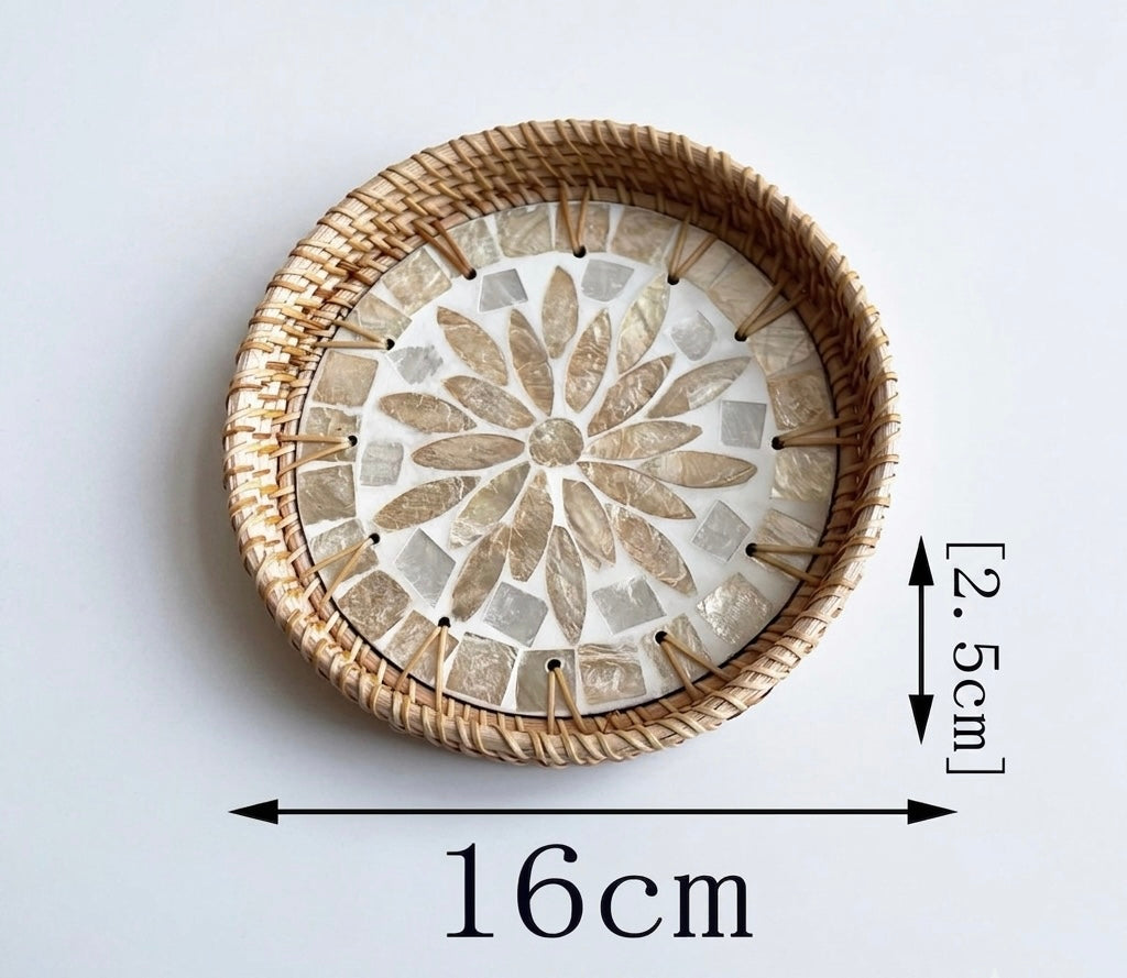 Hand-woven Rattan Trays-Round(3 sizes)