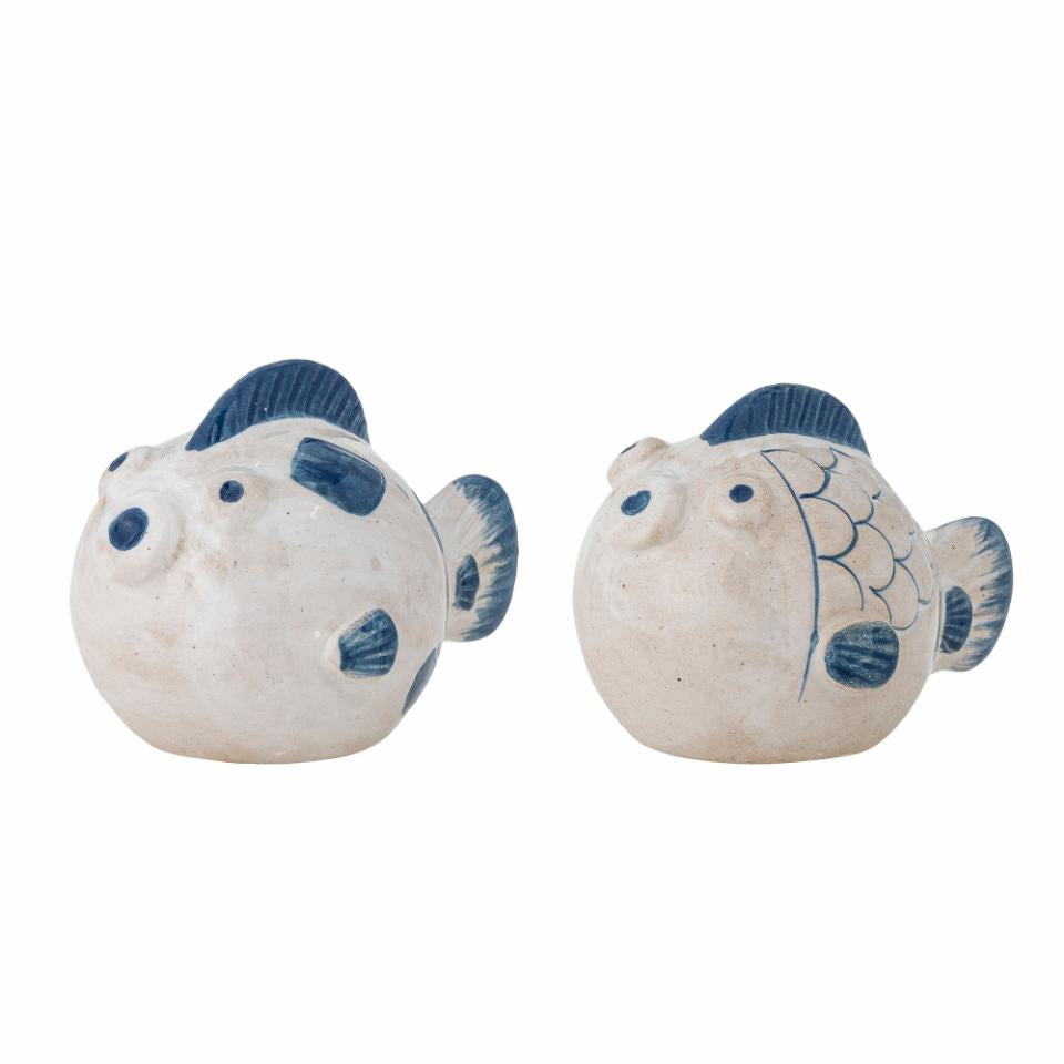 Fugu Salt & Pepper Shaker Set, Blue, Stoneware