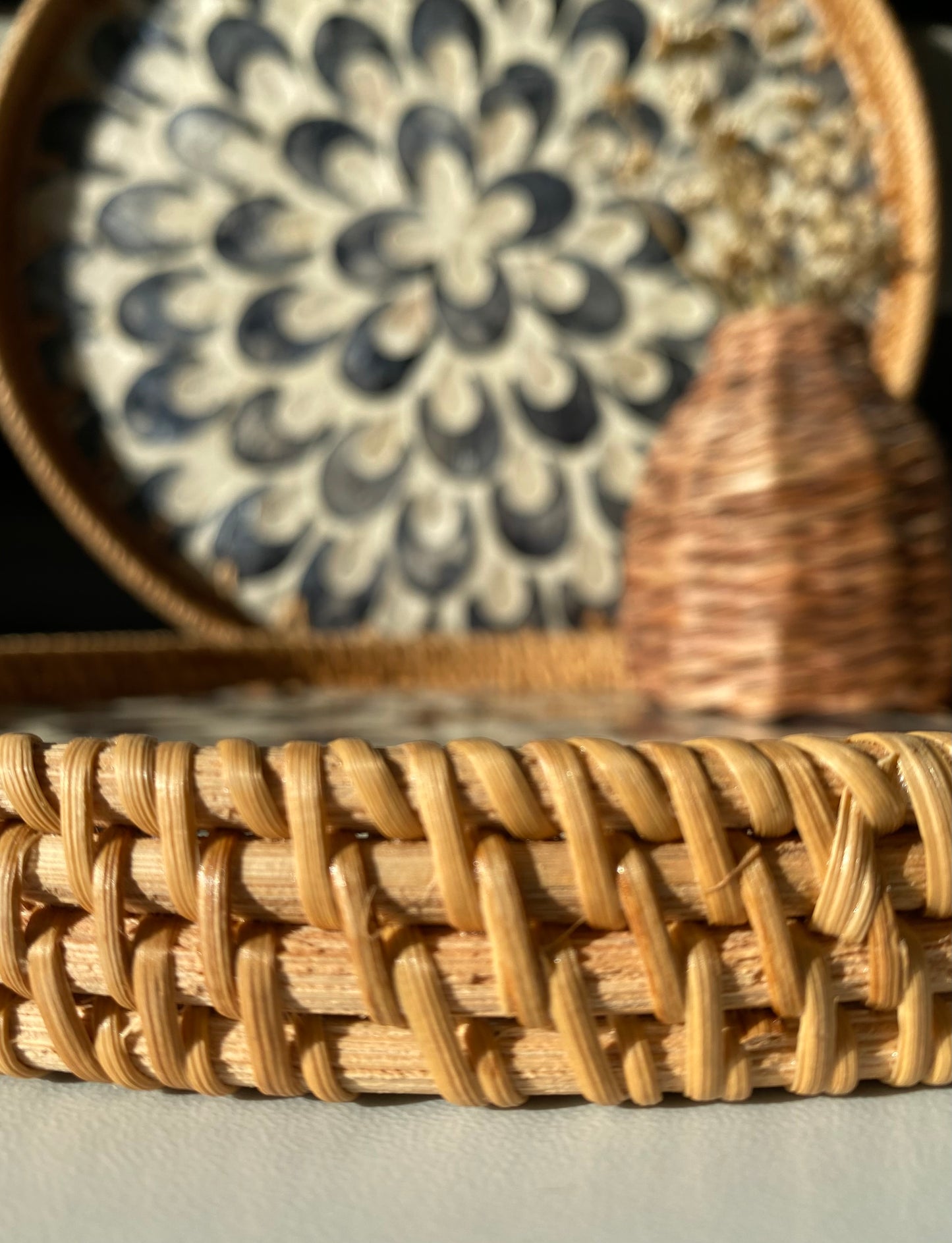 Handwoven Rattan Serving Tray