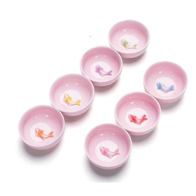 Fish Tea Cups-pink