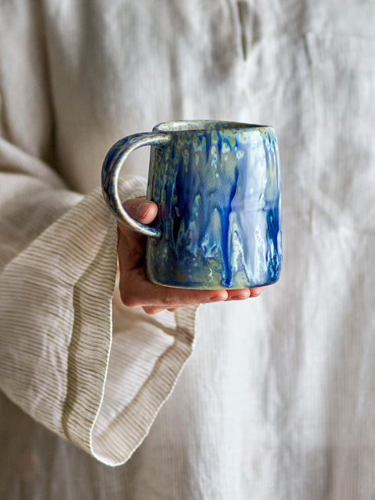 Yori Mug, Blue, Stoneware