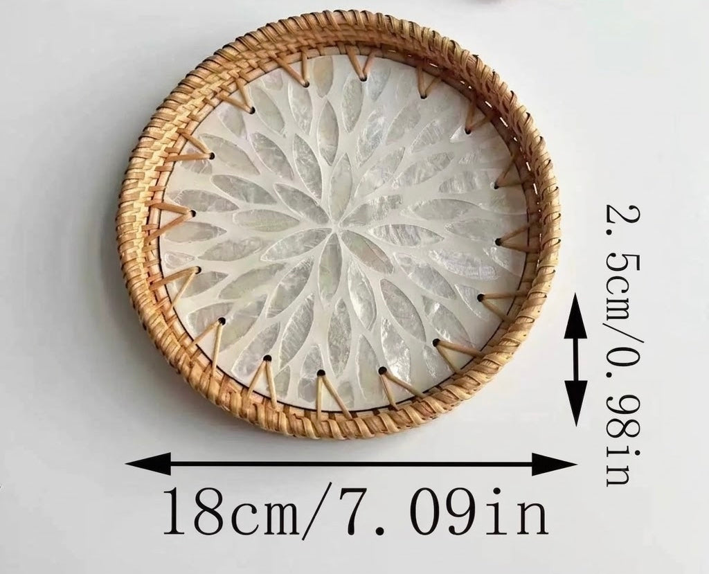Hand-woven Rattan Trays-Round(3 sizes)